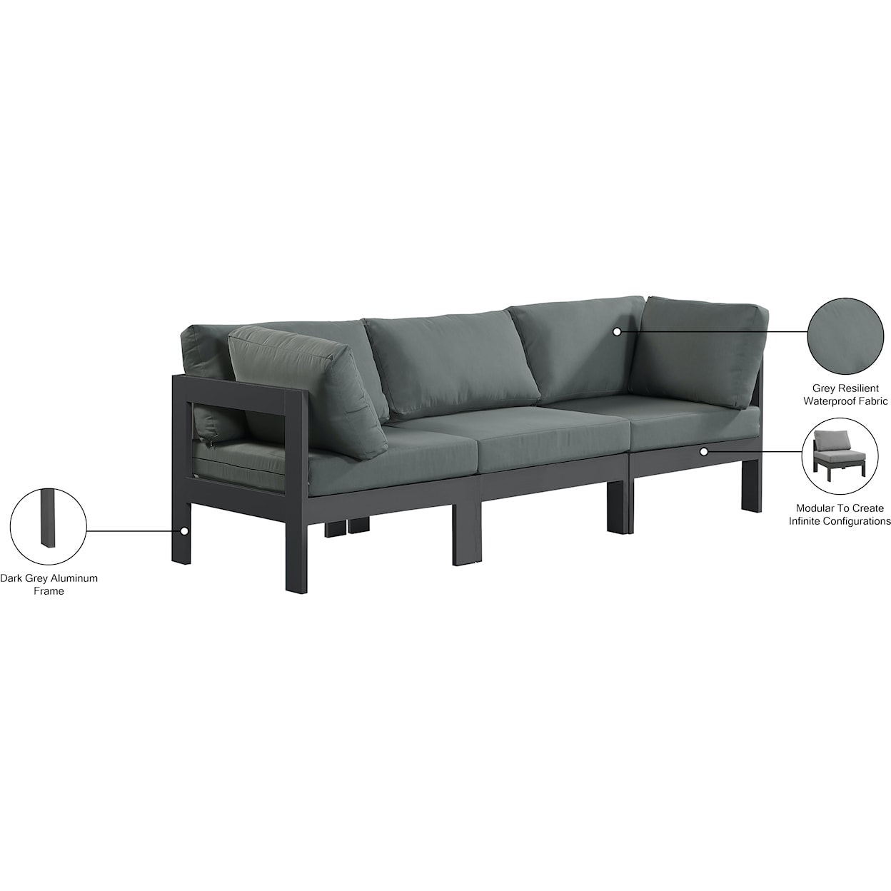 Meridian Furniture Nizuc Modular Sofa