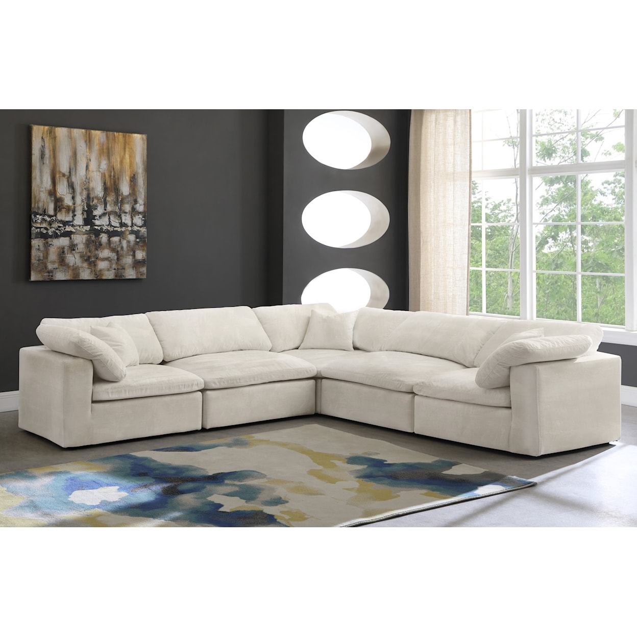 Meridian Furniture Cozy Comfort Modular Sectional