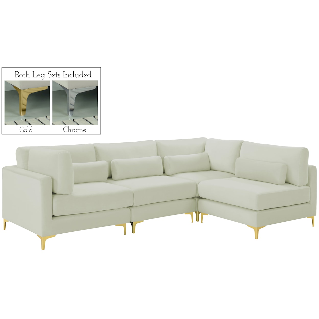 Meridian Furniture Julia Modular Sectional (4 Boxes)