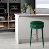 Meridian Furniture Coral Green Velvet Swivel Counter Stool