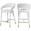 Meridian Furniture Destiny Upholstered Cream Boucle Counter Stool