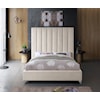 Meridian Furniture Via King Panel Bed with Channel Tufting