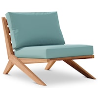 Tahiti Blue Water Resistant Fabric Outdoor Chair