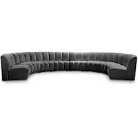 Infinity Grey Velvet 8Pc. Modular Sectional