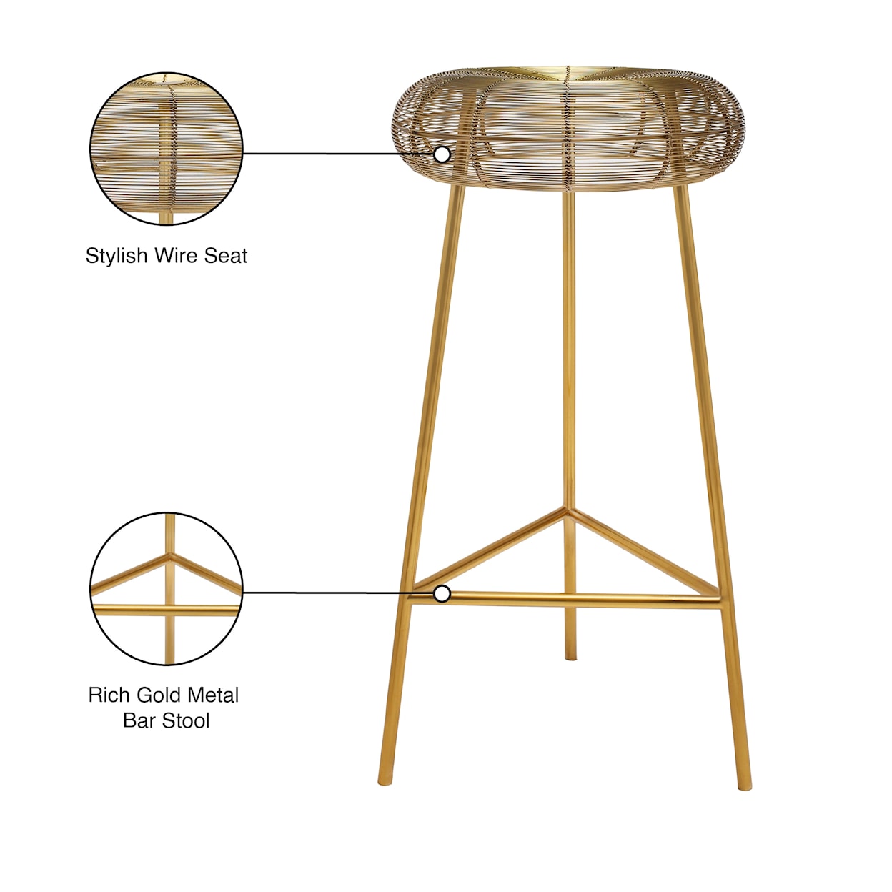 Meridian Furniture Tuscany Bar Stool