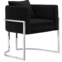 Pippa Black Velvet Accent Chair