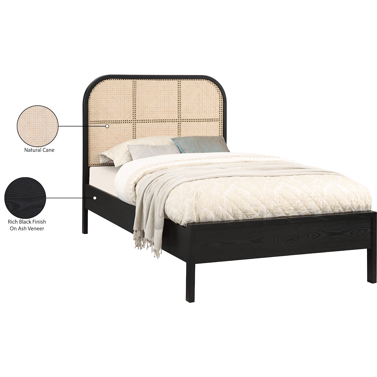 Meridian Furniture Siena Twin Bed (3 Boxes)