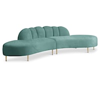 Divine Mint Velvet 2Pc. Sectional