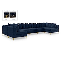 Tremblay Navy Velvet Modular Sectional