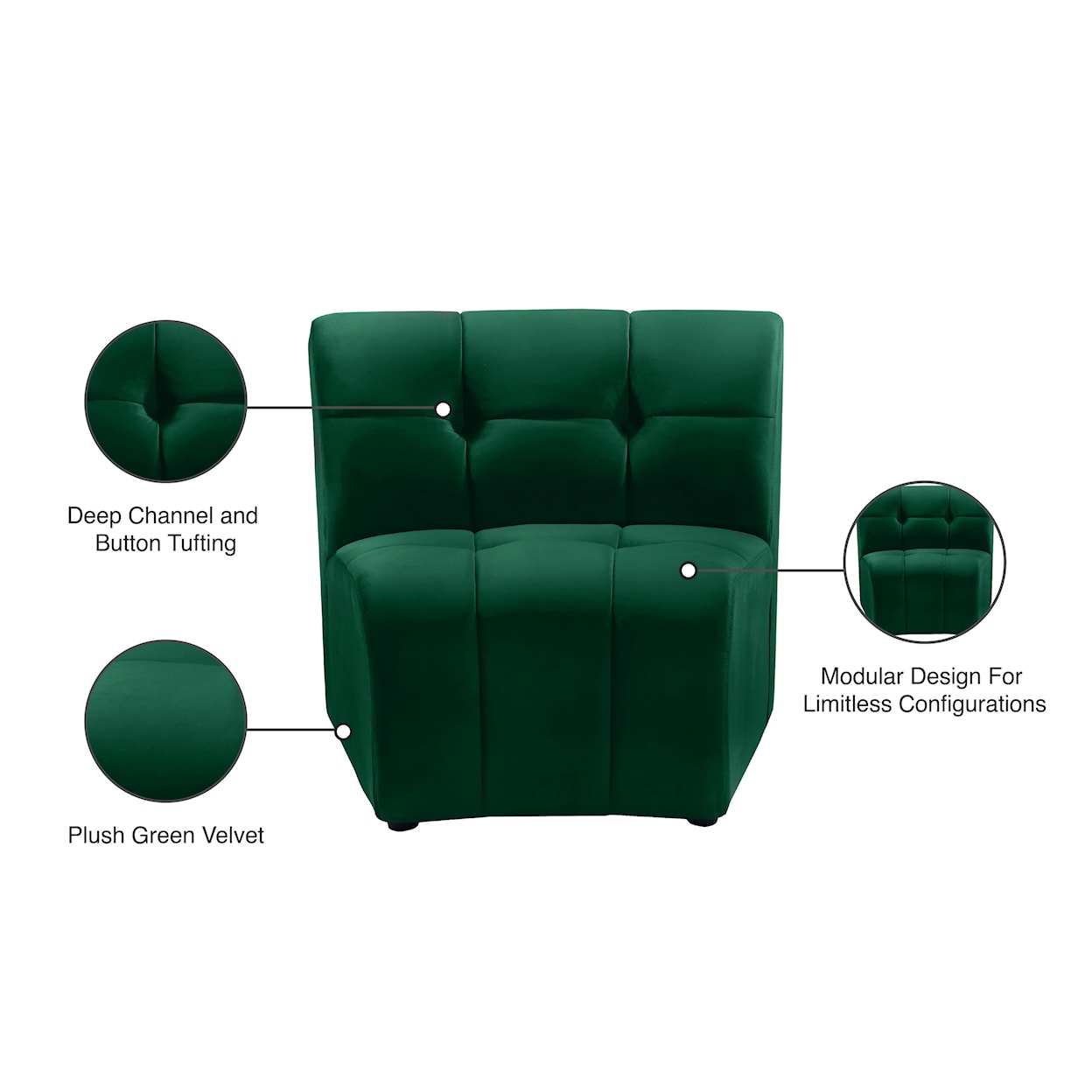 Meridian Furniture Limitless Modular Chair