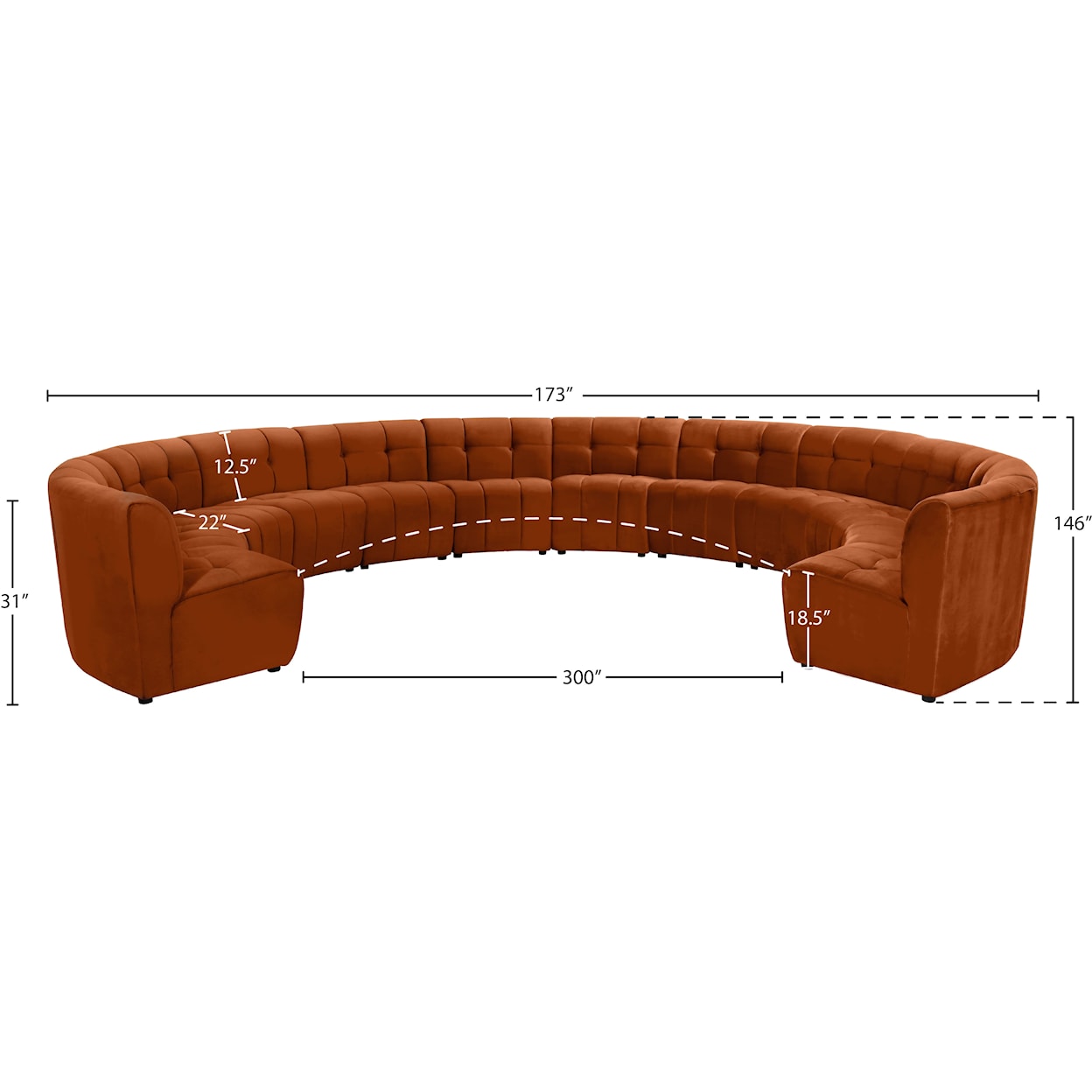 Meridian Furniture Limitless 12pc. Modular Sectional