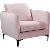 Poppy Pink Velvet Chair