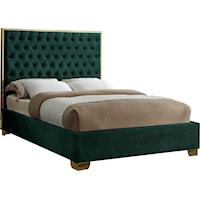 Lana Green Velvet Queen Bed