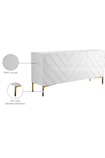 Meridian Furniture Collette Contemporary White Sideboard with Storage