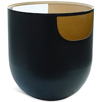 Contemporary Doma End Table Black / Gold