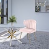 Meridian Furniture Finley Pink Velvet Dining Chair with Gold Legs