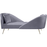 Nolan Grey Velvet Chaise