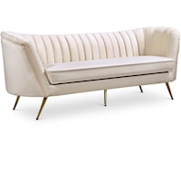 Margo Cream Velvet Sofa