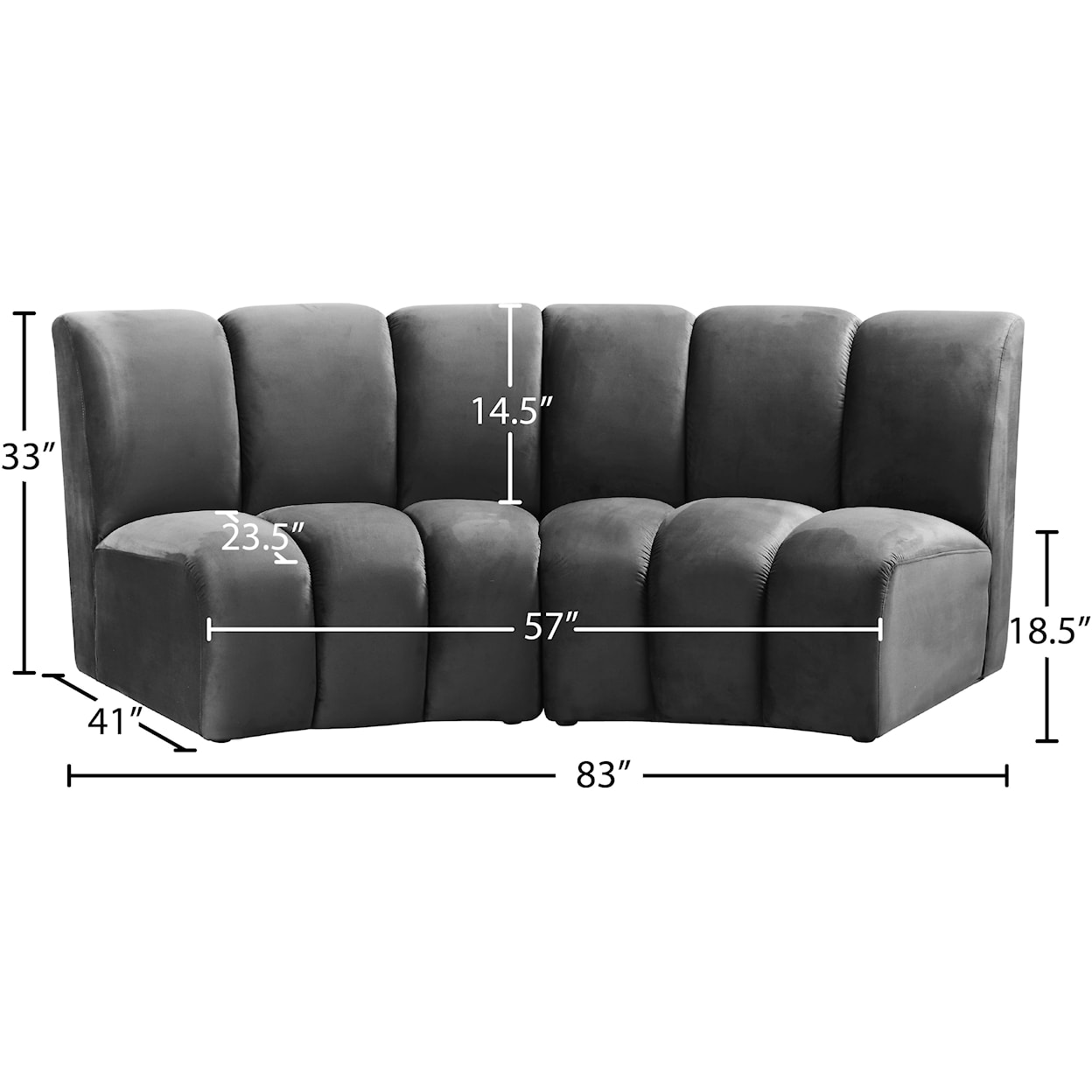 Meridian Furniture Infinity 2pc. Modular Sectional