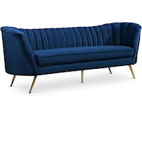 Margo Navy Velvet Sofa