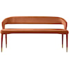 Meridian Furniture Destiny Upholstered Cognac Velvet Bench