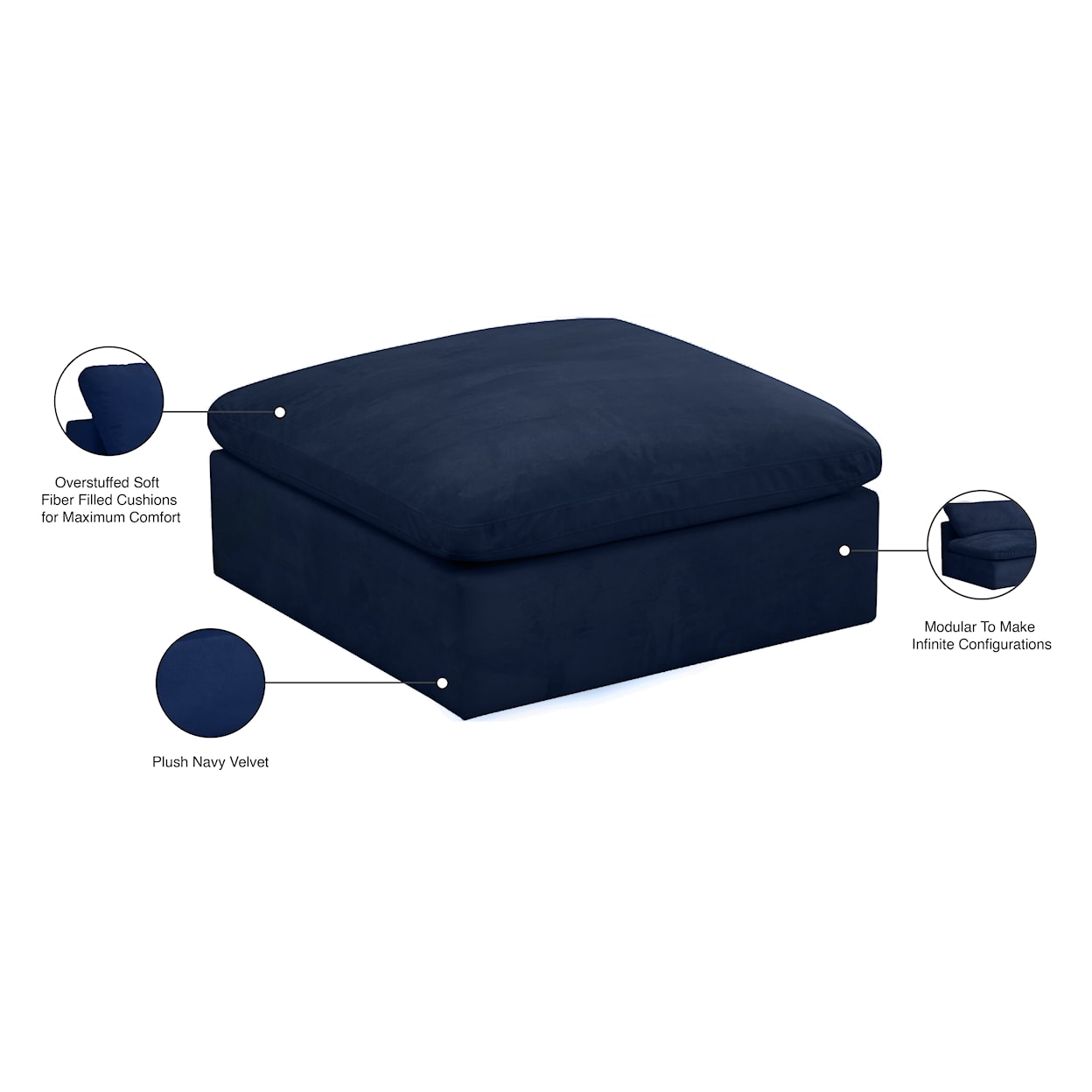 Meridian Furniture Cozy Ottoman