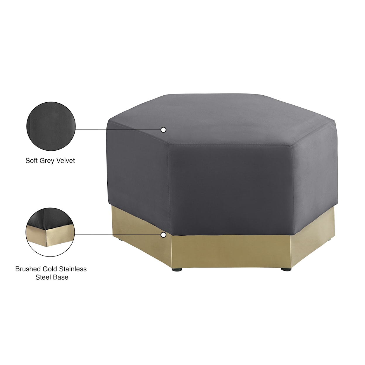 Meridian Furniture Marquis Ottoman