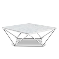 Contemporary Coffee Table with Marble Top