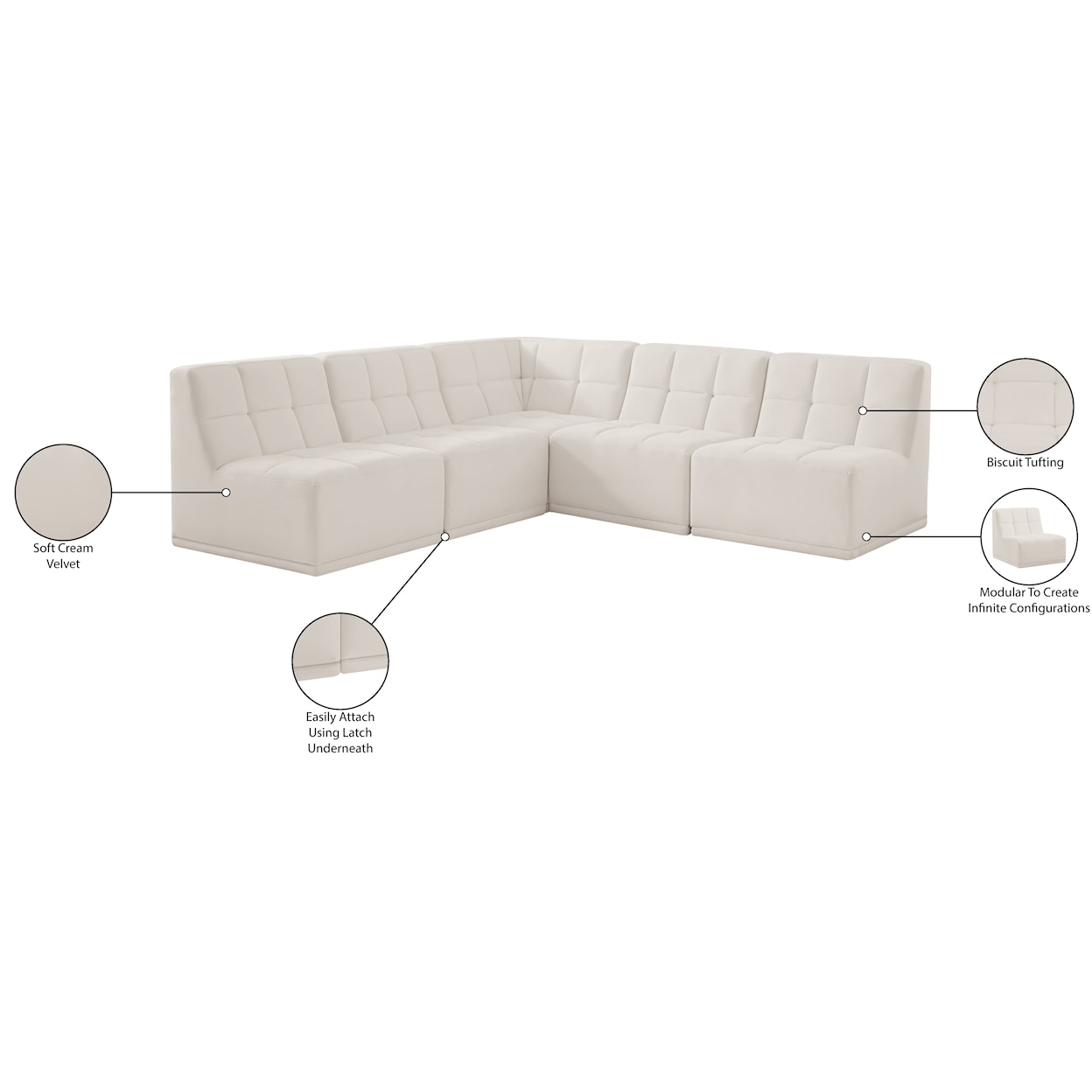 Meridian Furniture Relax Modular Sectional