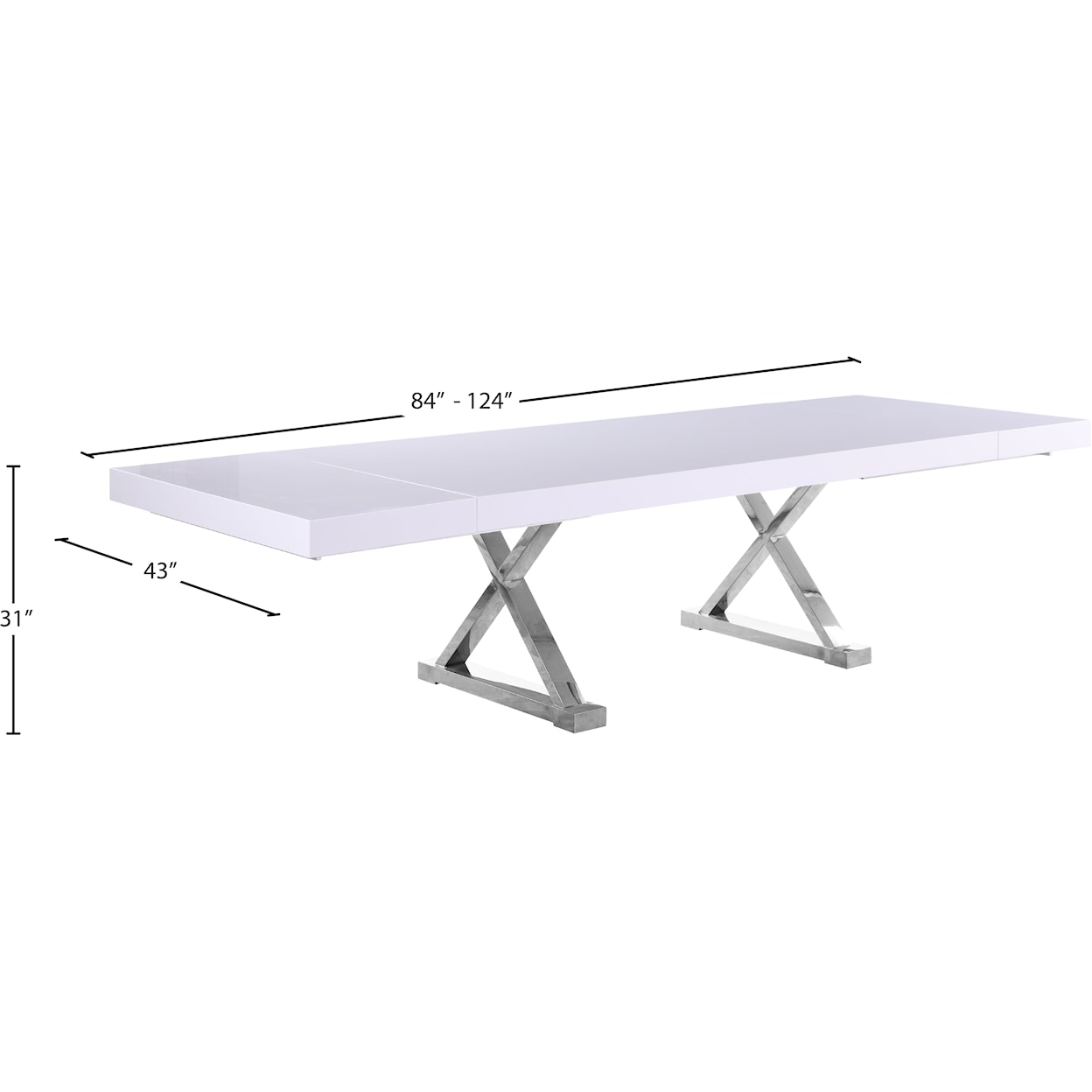 Meridian Furniture Excel Extendable Dining Table