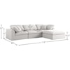 Meridian Furniture Serene Deluxe Comfort Modular Sectional