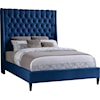 Meridian Furniture Fritz Upholstered Navy Velvet King Bed 