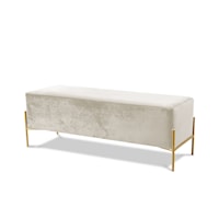 Isla Cream Velvet Bench