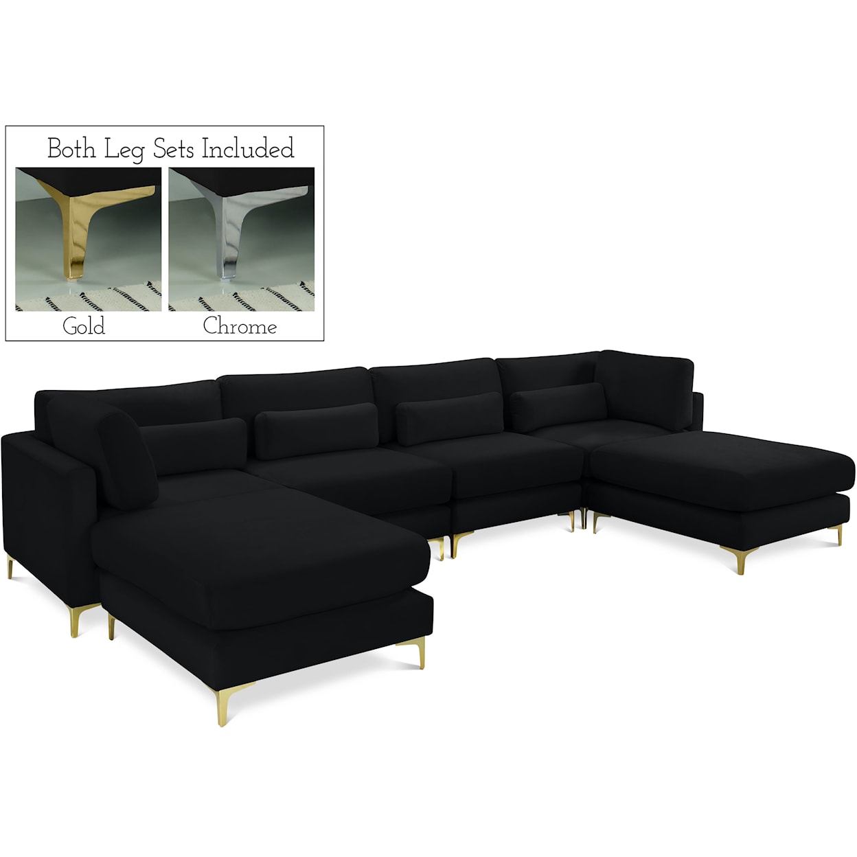 Meridian Furniture Julia Modular Sectional (6 Boxes)