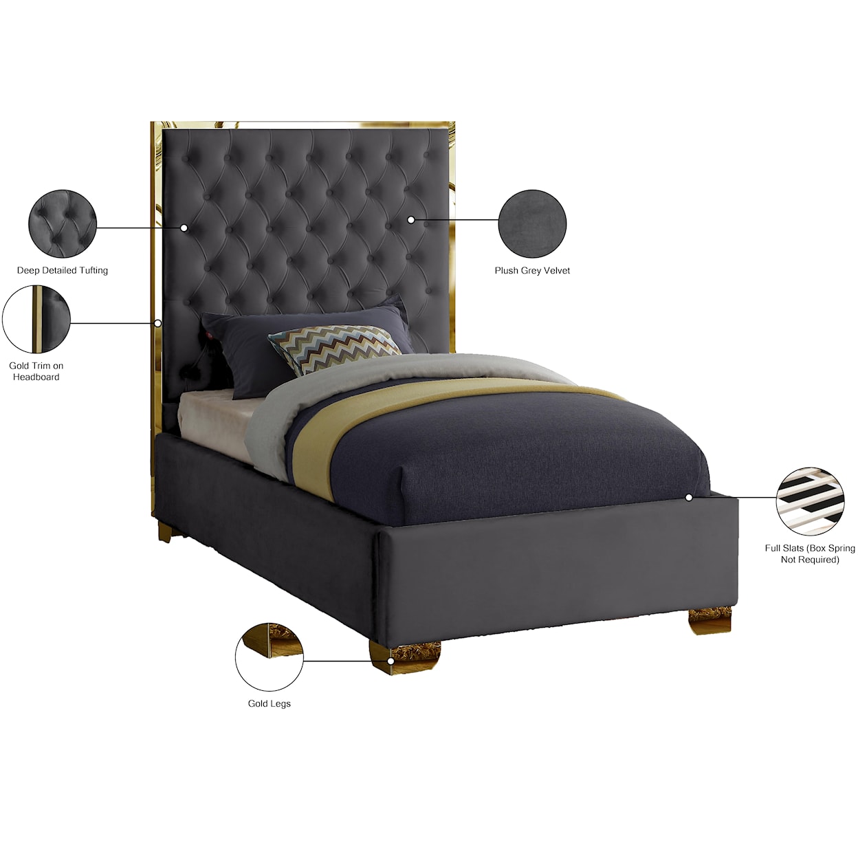 Meridian Furniture Lana Twin Bed