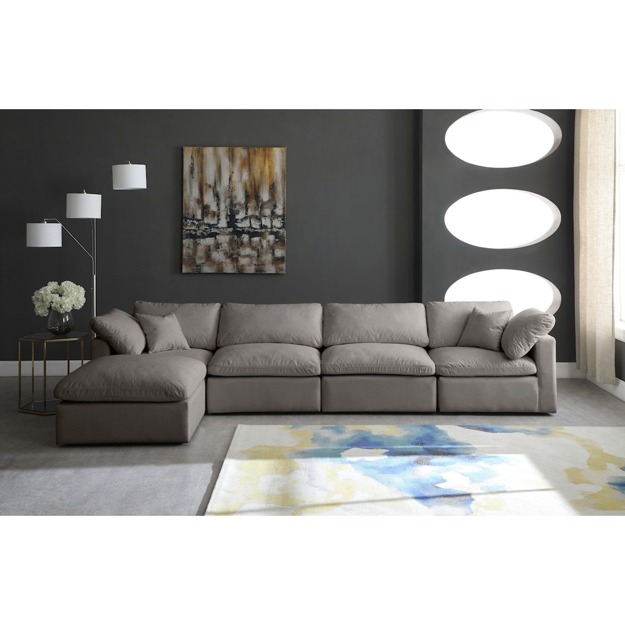 Meridian Furniture Plush Standard Comfort Modular Sectional