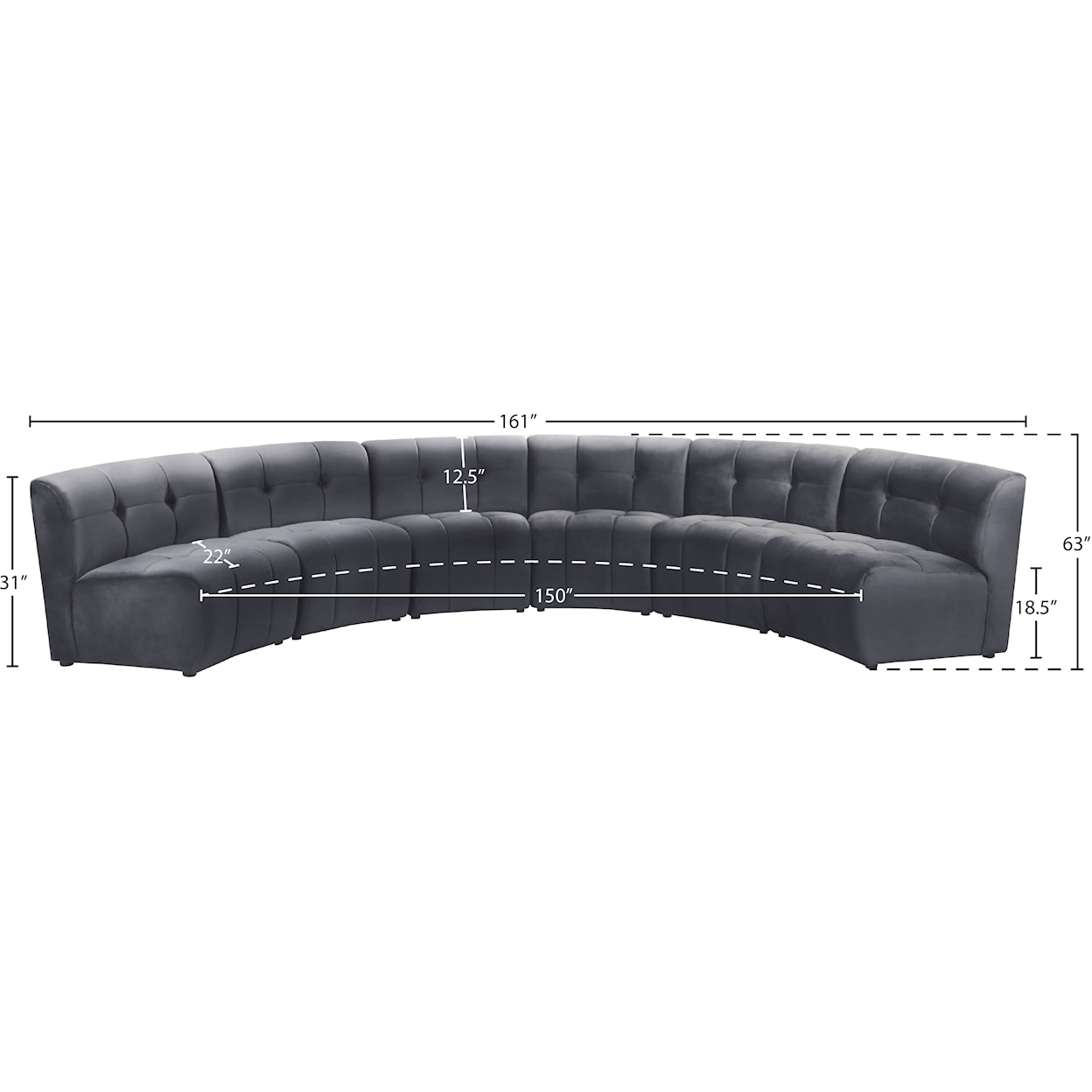 Meridian Furniture Limitless 6pc. Modular Sectional