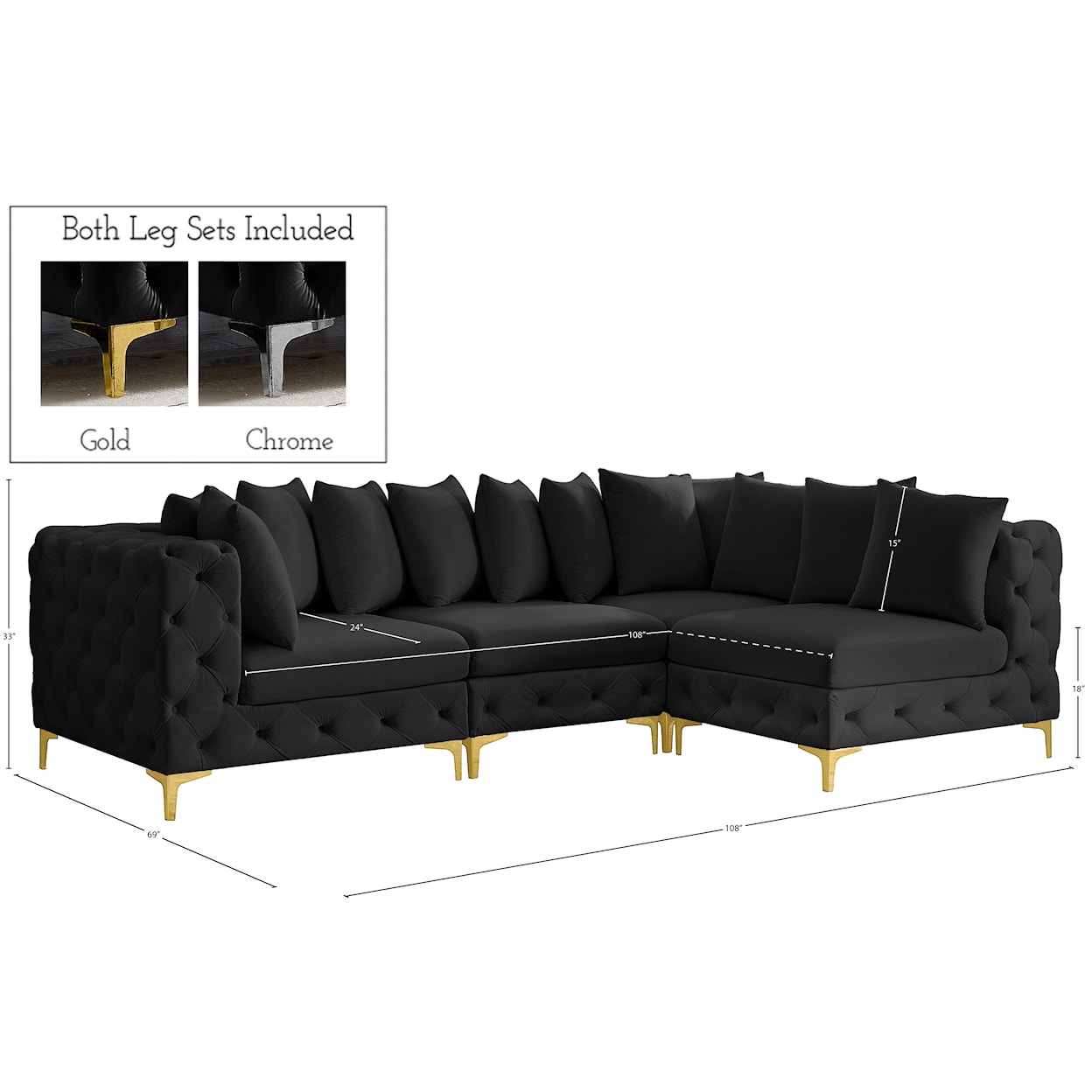 Meridian Furniture Tremblay Modular Sectional