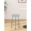 Meridian Furniture Fleur Upholstered Grey Boucle Counter Stool
