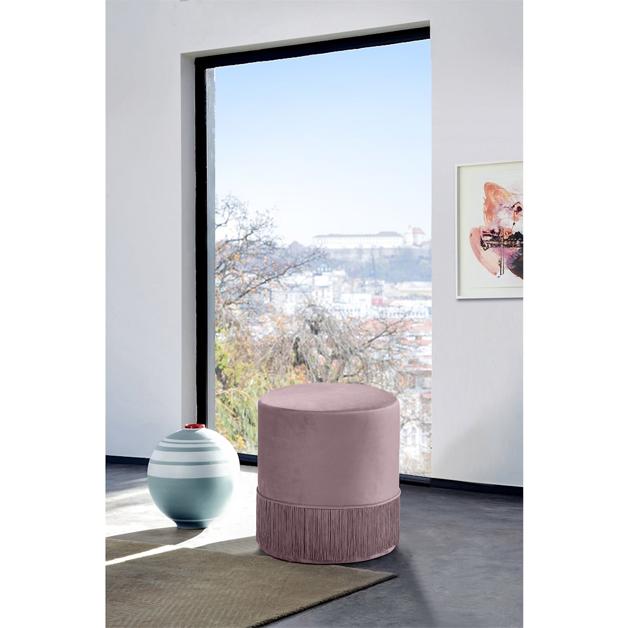 Meridian Furniture Teddy Ottoman/Stool