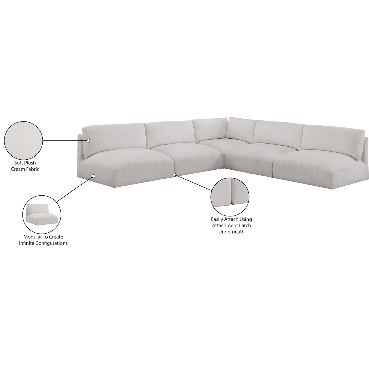 Meridian Furniture Ease Modular Sectional