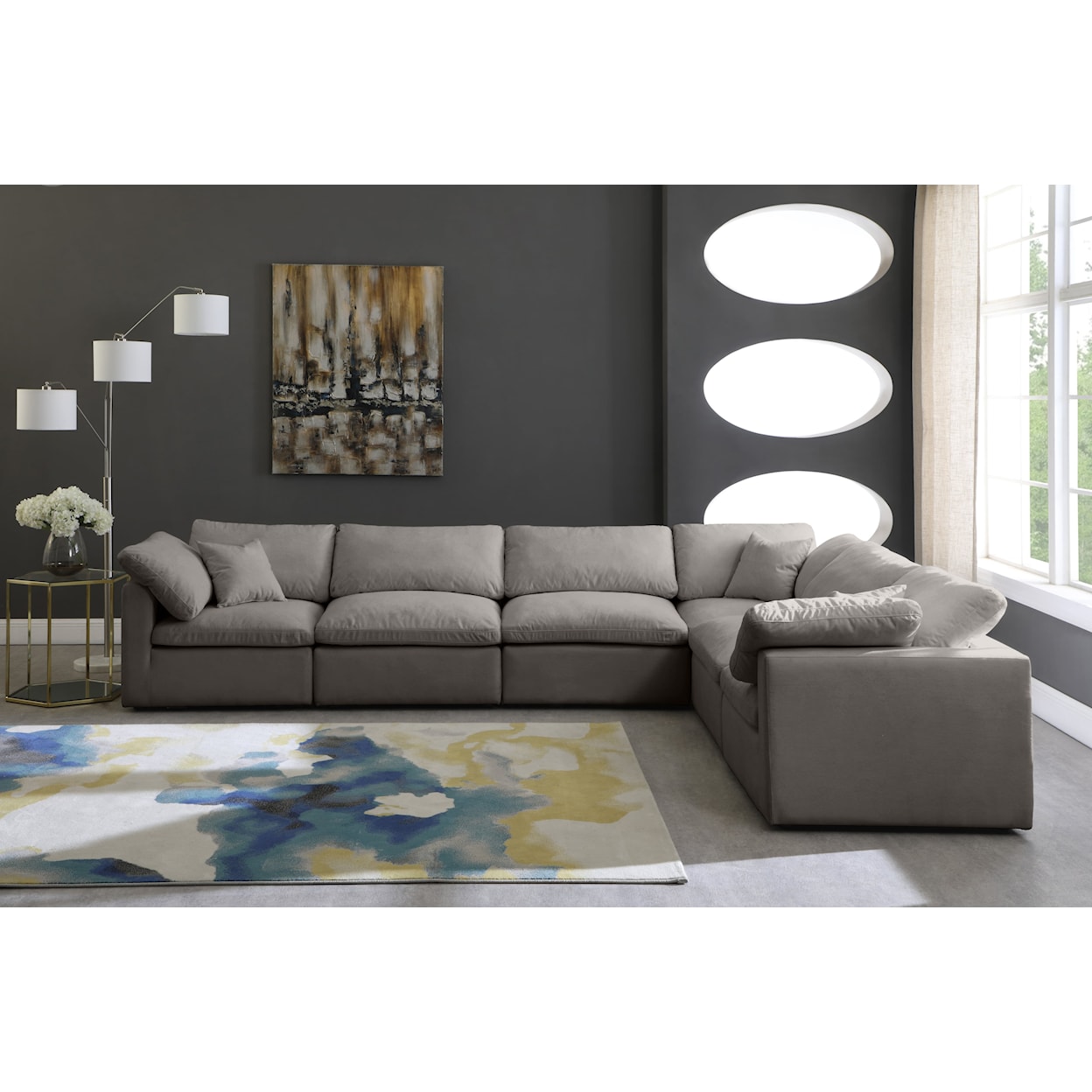 Meridian Furniture Plush Standard Comfort Modular Sectional