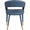 Meridian Furniture Destiny Upholstered Navy Faux Leather Dining Chair