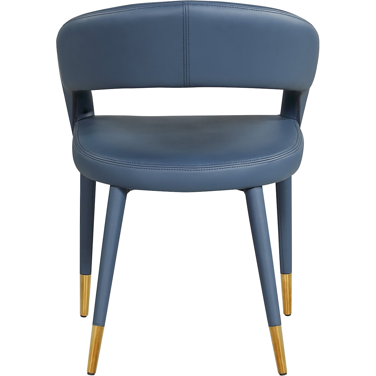 Meridian Furniture Destiny Upholstered Navy Faux Leather Dining Chair