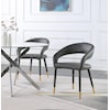 Meridian Furniture Destiny Upholstered Grey Faux Leather Dining Chair