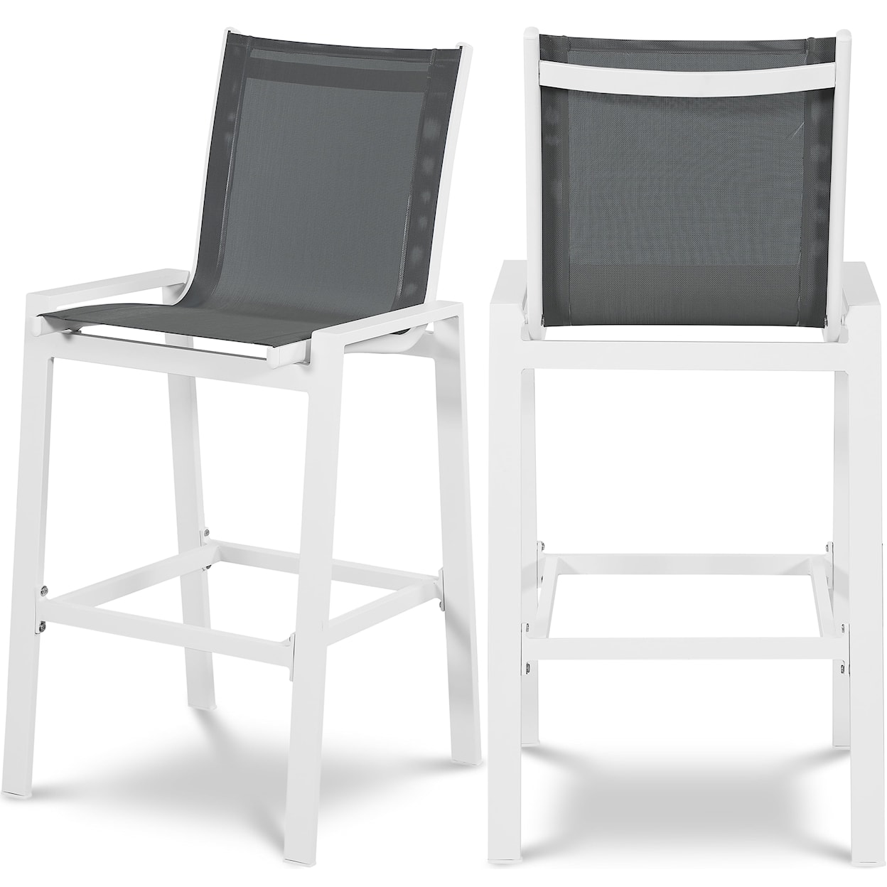 Meridian Furniture Nizuc Aluminum Mesh Barstool