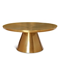 Martini Brushed Gold Coffee Table