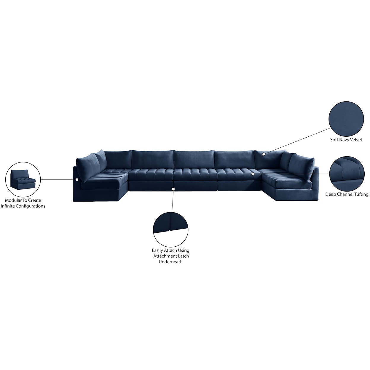 Meridian Furniture Jacob Modular Sectional