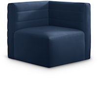 Quincy Navy Velvet Modular Corner Chair
