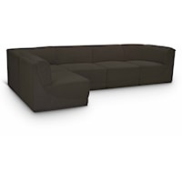 Ollie Brown Boucle Fabric Modular Sectional